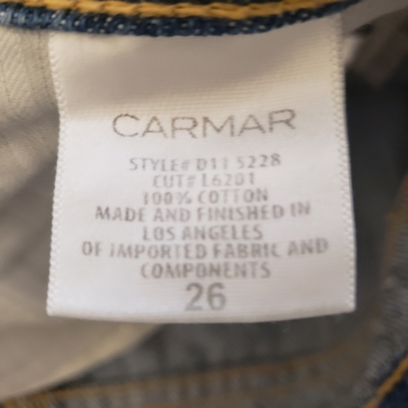 Carmer Denim Titania Bottom Fly High Rise Short Size 26 - Picture 8 of 11